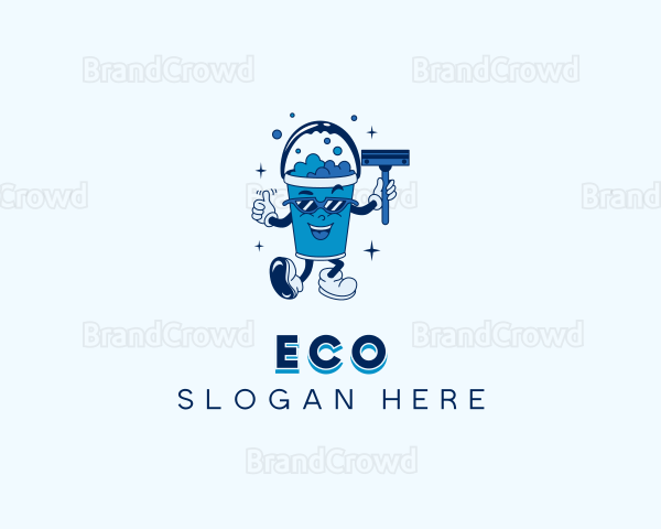 Bucket Squeegee Cleaning Logo