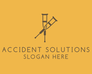 Accident - Injury Axillary Crutches logo design