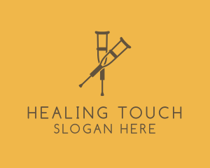 Injury - Injury Axillary Crutches logo design