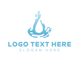 Wash - Abstract Clean Water Flow logo design