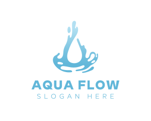 Abstract Clean Water Flow logo design