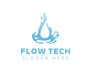 Abstract Clean Water Flow logo design