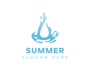 Abstract Clean Water Flow logo design