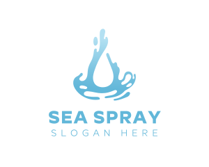 Abstract Clean Water Flow logo design