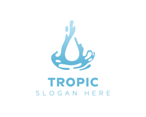 Abstract Clean Water Flow logo design