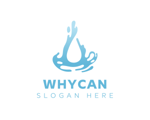 Water Services - Abstract Clean Water Flow logo design