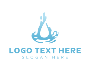 Marine - Abstract Clean Water Flow logo design