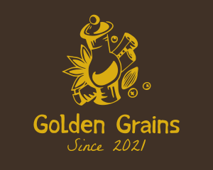 Grains - Cinnamon Spice Jar logo design