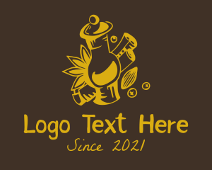 Yellow - Cinnamon Spice Jar logo design