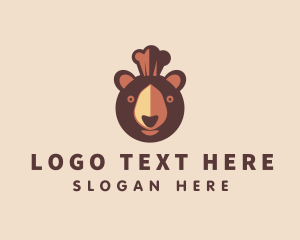 Bear - Grizzly Bear Chef logo design