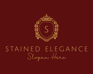 Elegant Crown Shield logo design