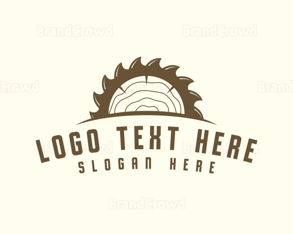 Saw Blade Wood Trunk Logo | BrandCrowd Logo Maker