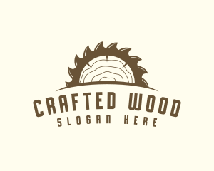Joinery - Saw Blade Wood Trunk logo design