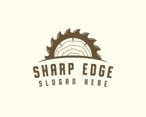 Saw - Saw Blade Wood Trunk logo design