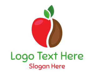 Dessert - Apple Coffee Bean logo design