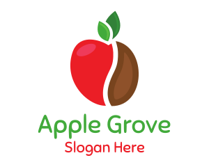 Apple Coffee Bean logo design