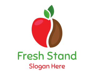 Stand - Apple Coffee Bean logo design