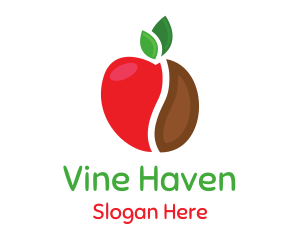 Apple Coffee Bean logo design