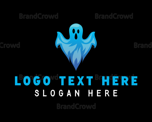 Spooky Scary Ghost Logo