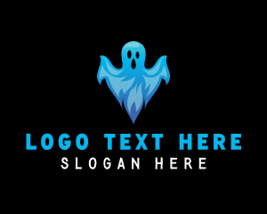Phantom - Spooky Scary Ghost logo design