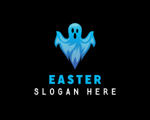 Spooky Scary Ghost Logo