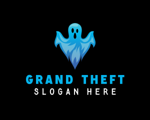 Gamer - Spooky Scary Ghost logo design