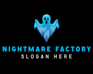 Spooky Scary Ghost logo design