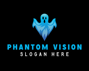 Phantom - Spooky Scary Ghost logo design