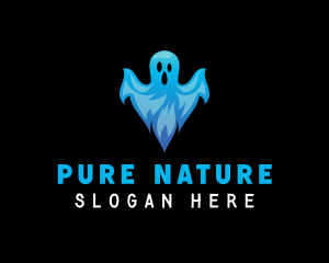 Phantom - Spooky Scary Ghost logo design