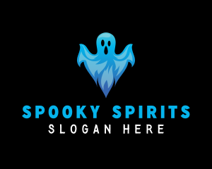 Spooky Scary Ghost logo design