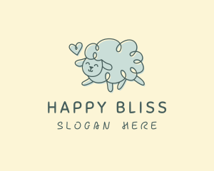 Happy Sheep Love logo design