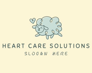 Happy Sheep Love logo design