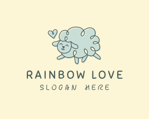 Happy Sheep Love logo design