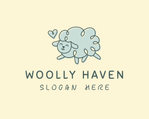 Sheep - Happy Sheep Love logo design