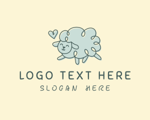 Animal - Happy Sheep Love logo design