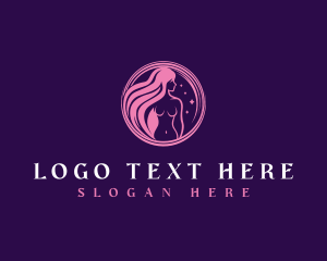 Undergarments - Woman Stars Hair logo design