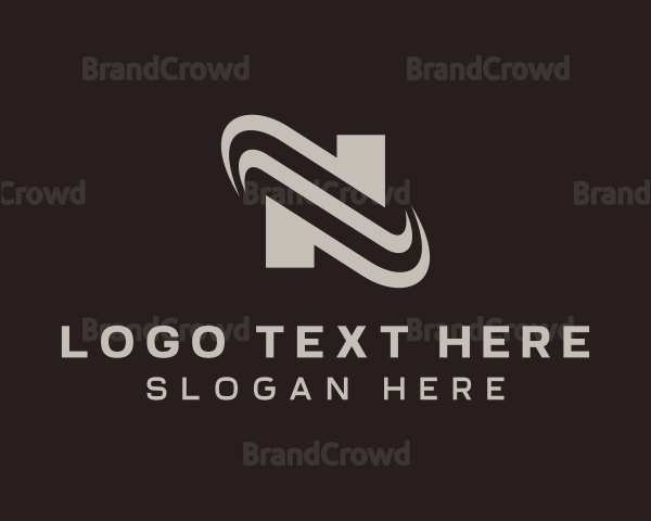Generic Swoosh Brand Letter N Logo