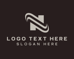 Company - Generic Swoosh Brand Letter N logo design