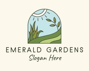 Yard Sun Grass logo design