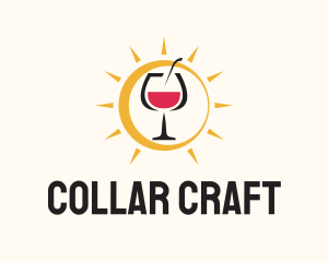 Daytime Wine Glass logo design