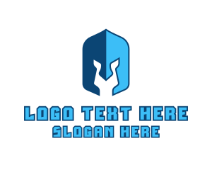 Icon - Spartan Helmet Warrior logo design