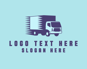 Purple - Delivery Truck Transport logo design