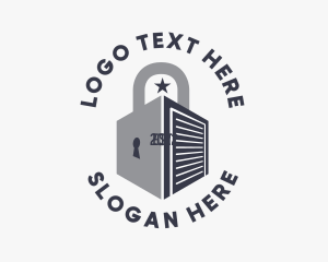 Container - Secure Storage Padlock logo design