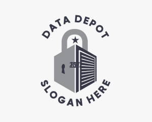 Repository - Secure Storage Padlock logo design