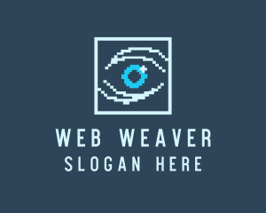 Pixel Web Eye logo design