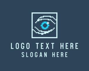 Vision - Pixel Web Eye logo design