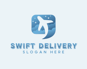 Airplane Shipping Courier logo design