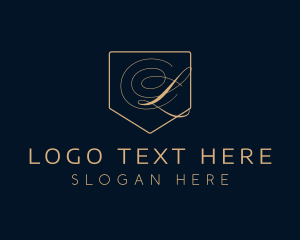 Glamorous - Golden Event Stylist logo design