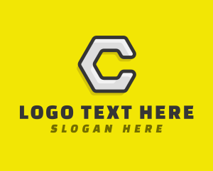 Hexagon Business Cog Letter C Logo