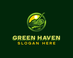 Gardening Lawn Mower logo design